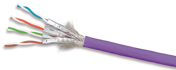 Siemon 9T7L4-E10 Cable S-FTP CAT 7A, Color Violeta